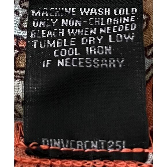 INVESTMENTS KIMONO SLEEVE, PULL-OVER BLOUSE, WOMENS, PL, ORANGE & BLUE PAISLEY - Picture 12 of 12